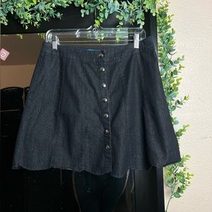 Buttons brand vintage denim scalloped button down skirt charcoal size L
